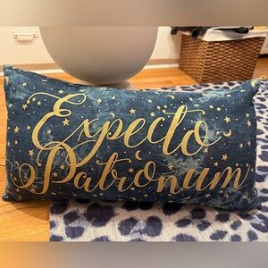 Pottery Barn Teen Harry Potter Blue and Gold Expecto Patronum Pillow case